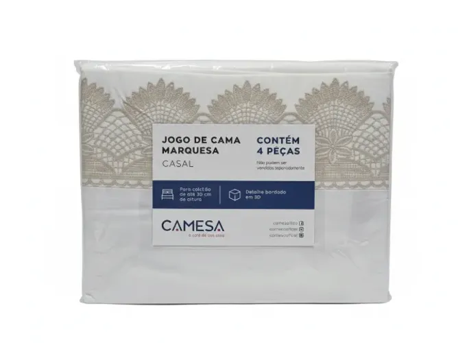 Jogo De Lencóis Marquesa Casal