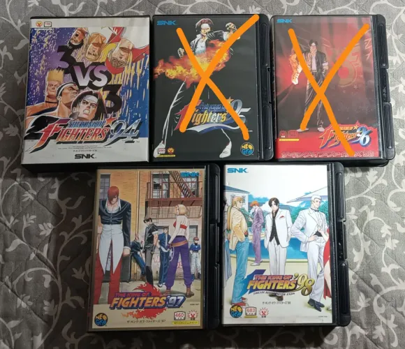 Jogos Kof 94, 97, 98 para Neo geo Aes, SNK.