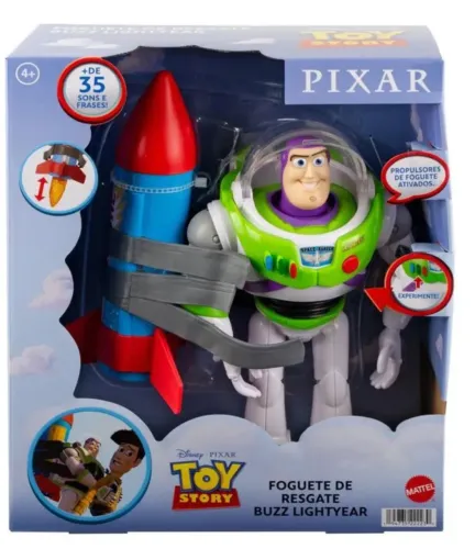 Boneco Buzz Lightyear com Som - Foguete de Resgate