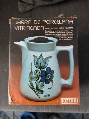 Jarra de Porcelana Vitrificada Pozzani Vintage - Original - Década 70/80