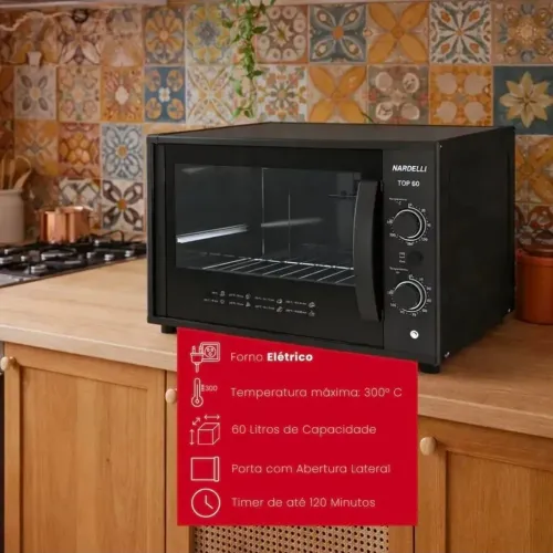 Forno Elétrico Nardeli 60 litros Black 