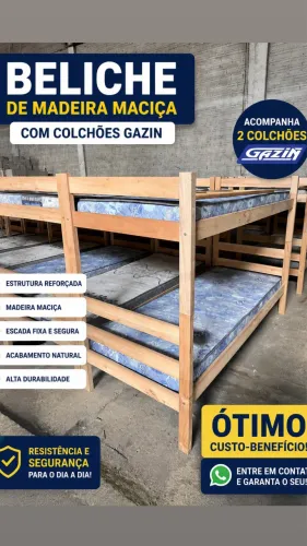 Beliche Reforçado + 2 colchões gazin