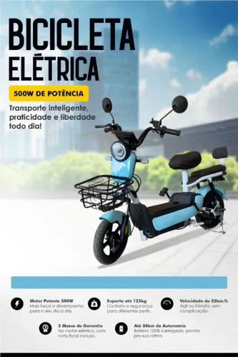 Moto elétrica 500 walts , zero km