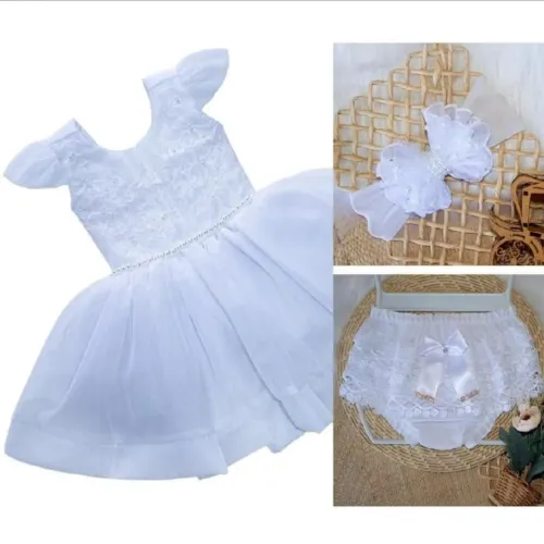 VESTIDO INFANTIL EM RENDA - DELICADEZA E ELEGÂNCIA