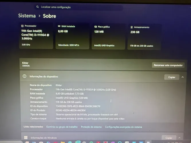 Notebook Samsung Book i3 11ª Geração | 8GB RAM | SSD 256GB | Windows 11