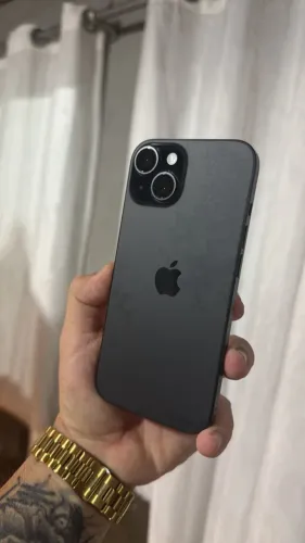 iPhone 15 256Gb Preto semi novo nota+ garantia completo
