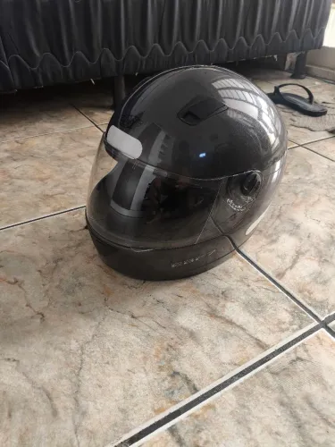 Capacete de moto zerado, capa de couro impermeável, trava disco moto
