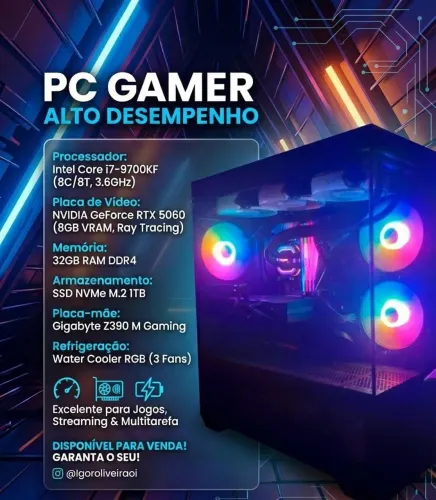 Pc Gamer I7 - RTX 5060 - 32 GB RAM DDR4