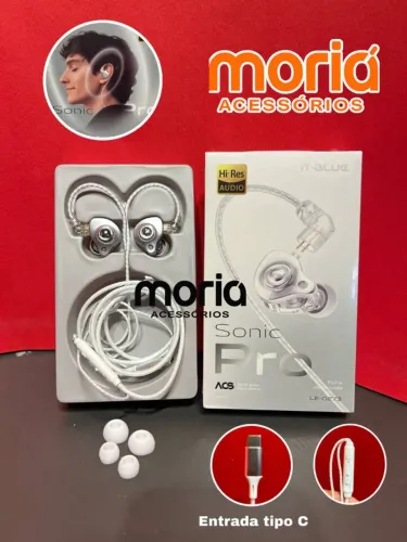 Fone Com Fio Tipo-c Sonic Pro Com Microfone Ultra Resistente