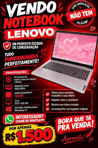 NOTEBOOK LENOVO EM BOAS CONDIÇÕES