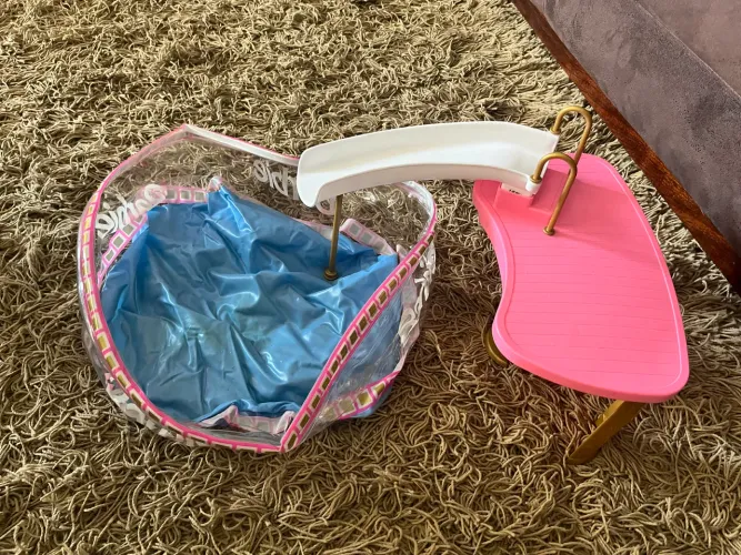 Piscina Barbie com escorregador ORIGINAL ANOS 90