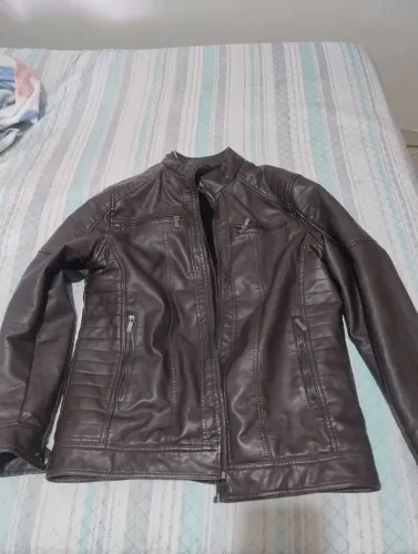 Jaqueta de couro motociclista
