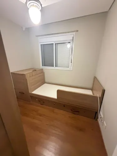 Cama de solteiro Bicama com Baú e Gaveta
