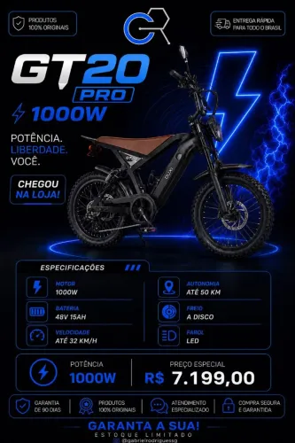 Bile elétrica GT20 Pro 1000W