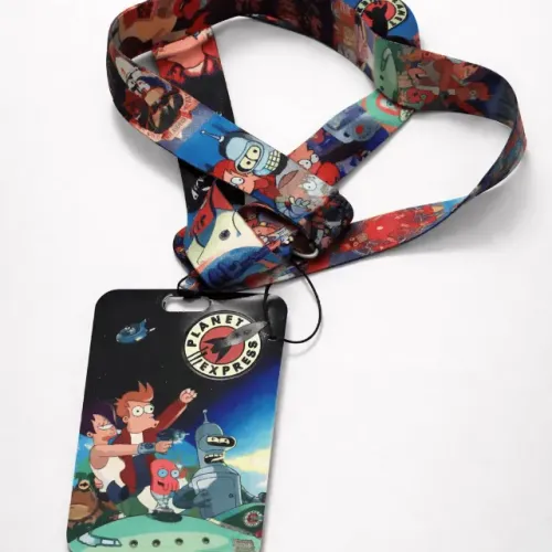 Porta Crachá/cartão/identificação + Cordão Futurama