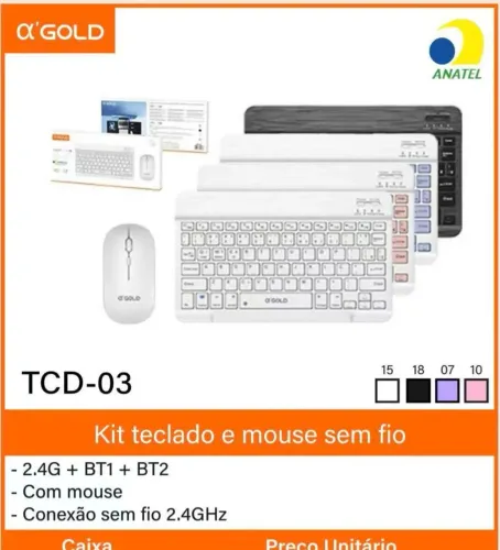 Kit teclado e mouse com ou sem fio