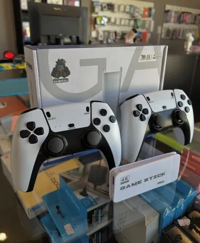 Console Stick M15 Pro 4K 64GB - 2 Controles Sem Fio