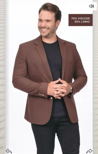 Blazer/Paletó tecido especial linho/viscose última peça tamanho G de 799, por 399, ctt zap