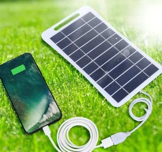 Placa Solar USB Portátil Carregamento Acampamento