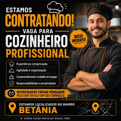Vaga para cozinheiro (a)!