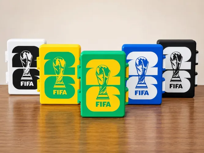 Caixinha de figurinhas da copa do mundo