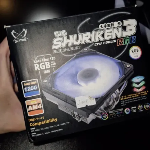 CPU Cooler Scythe Big Shuriken 3 RGB Low Profile AM4 LGA - Aircooler em Excelente Estado