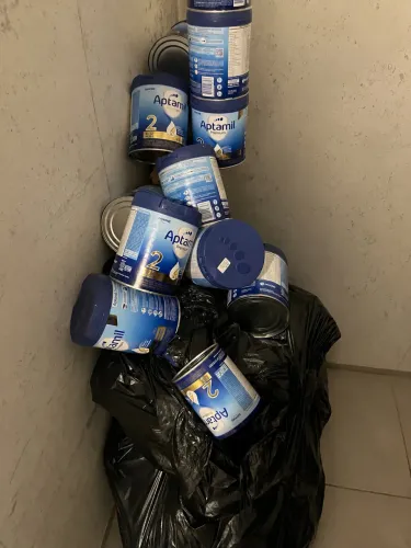 Lata de leite vazia