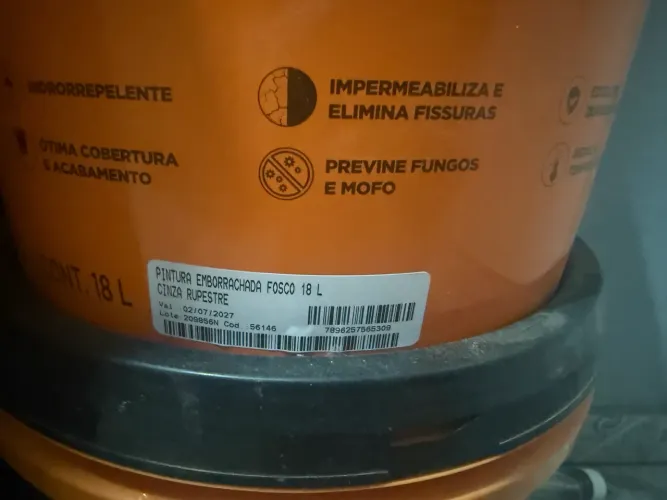 Tinta pintura emborrachada Hydronorth 18 litros 