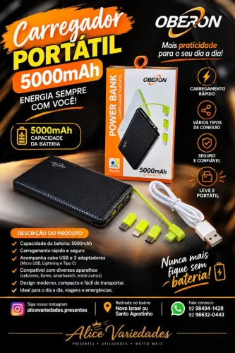 Carregador portátil 5000MAH