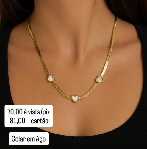 Colar Feminino em Aço Inoxidável 