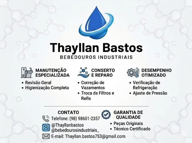 SERVIÇO ESPECIALIZADO DE MANUTENÇÃO E REPARO DE BEBEDOUROS INDUSTRIAIS