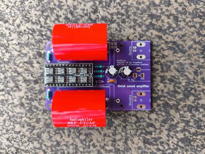 ProtoDAC 8x TDA1387 p/ Raspberry Pi - MKP 6.8uF DAC R2R