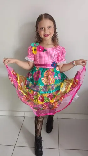Vestido junino infantil veste 10 a 12 anos