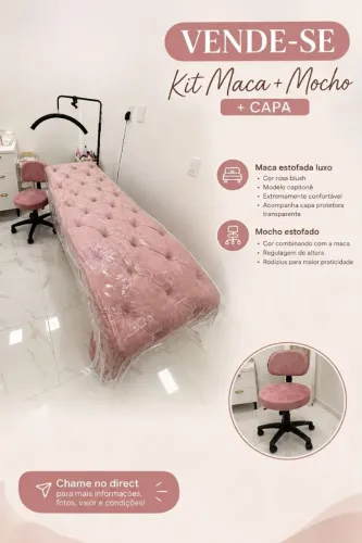 MACA PARA PROCEDIMENTOS ESTÉTICOS + CAPA + MOCHO (CADEIRA)