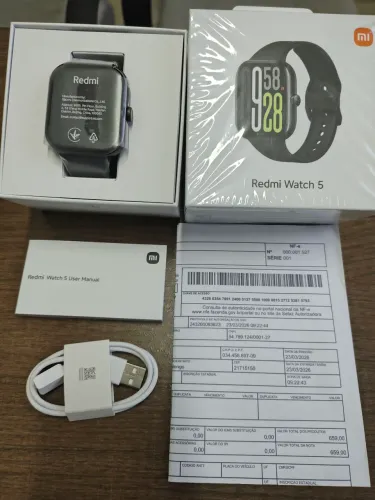 Xiaomi Redmi Watch 5 Gps Integrado, Tela AmoLED - Preto<br>Vendid