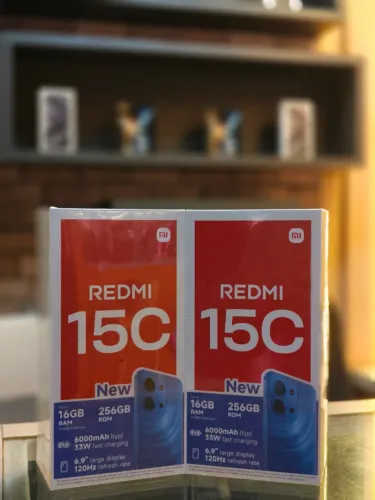 REDMI 15C 256GB + 8RAM AZUL/PRETO GLOBAL NOVO LACRADO