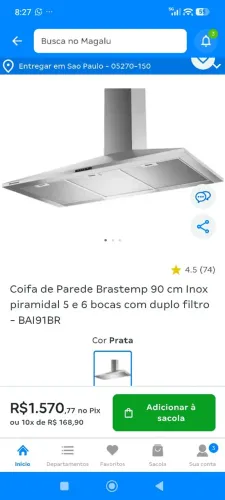 Coifa Eletrolux nunca usada