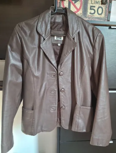 Blazer marrom couro legítimo