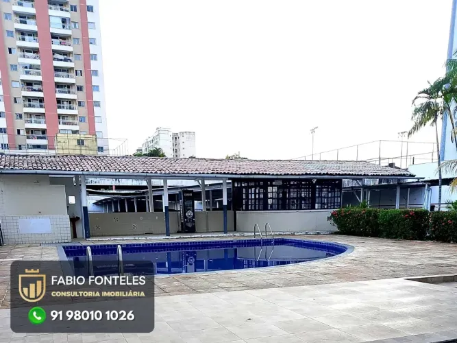 Apartamento 3 quartos semimobiliado no Ed. Regente Park, Jurunas, com piscina, taxas inclu