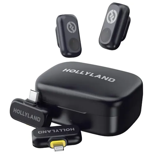 MICROFONE LAPELA LARK A1 COMBO | HOLLYLAND | USB-C | IPHONE | ÁUDIO PROFISSIONAL
