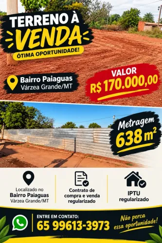 VENDO TERRENO PAIAGUAS VG