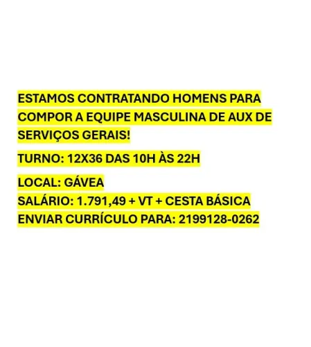 AUXILIAR DE SERVIÇOS GERAIS