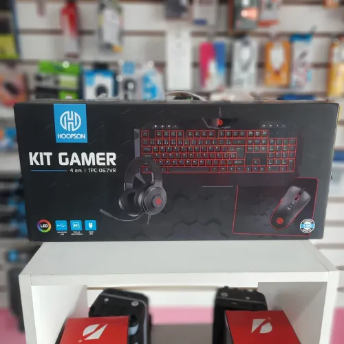 Kit gamer com led - Teclado, mouse, mousepad e headset 