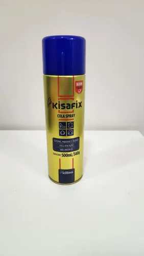 Cola Spray Kisafix 500ml - Espuma, Madeira e Tecido