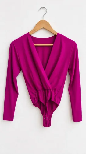 Body de manga longa pink