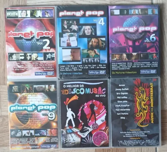 Combo 6 dvd's coletâneas internacionais