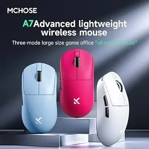 Mouse Gamer Mchose A7 ultra 59g 8khz Paw3395 26k Dpi 130h