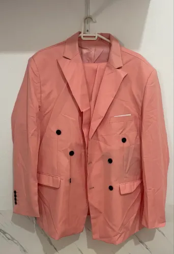 Terno masculino cor de rosa