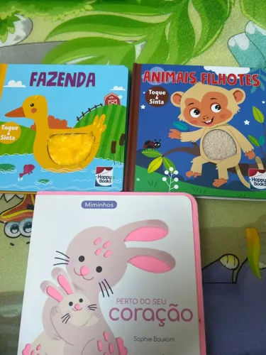Livro infantil texturas capa dura