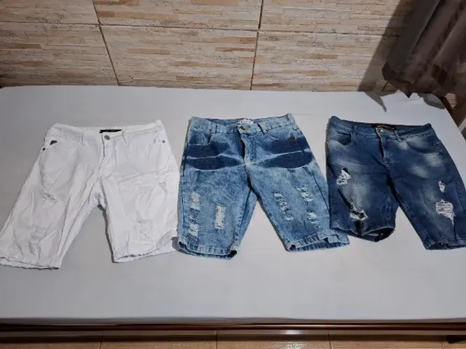 Kit 3 bermudas jeans em ótimo estado